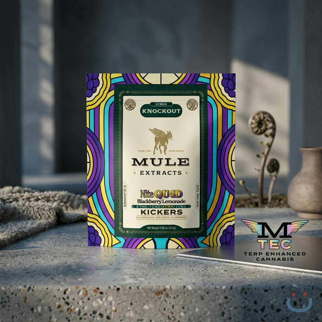 Mule Blackberry Lemonade 2:1:4:1 THC:CBD:CBN:CBG Edible 2 Pack