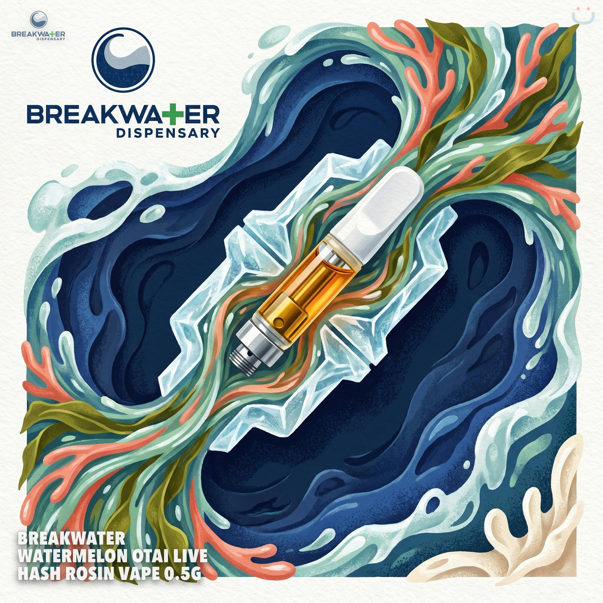 Breakwater Watermelon Otai Live Hash Rosin Vape 0.5G