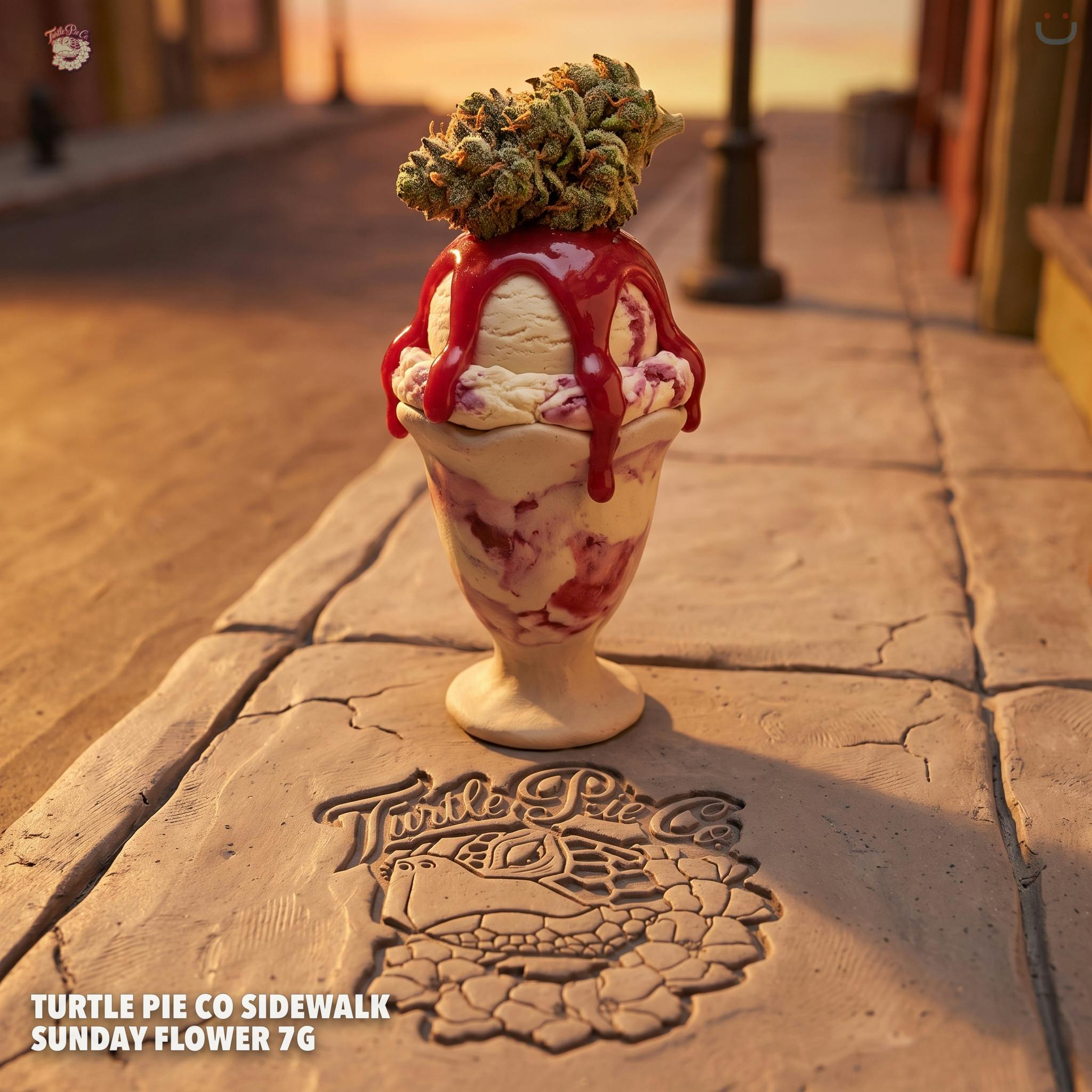 Turtle Pie Co Sidewalk Sunday Flower 7G