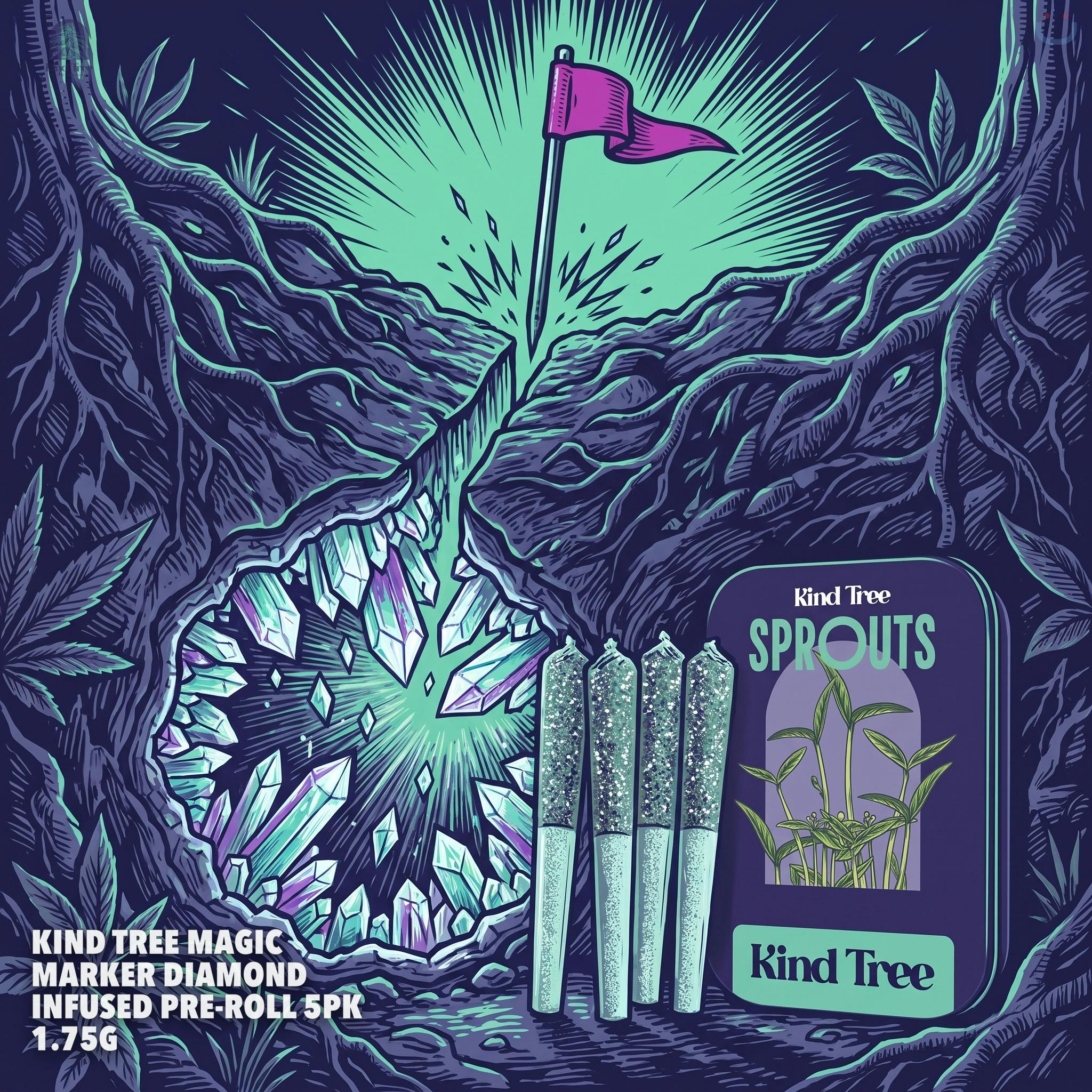 Kind Tree Magic Marker Diamond Infused Pre-roll 5pk 1.75G