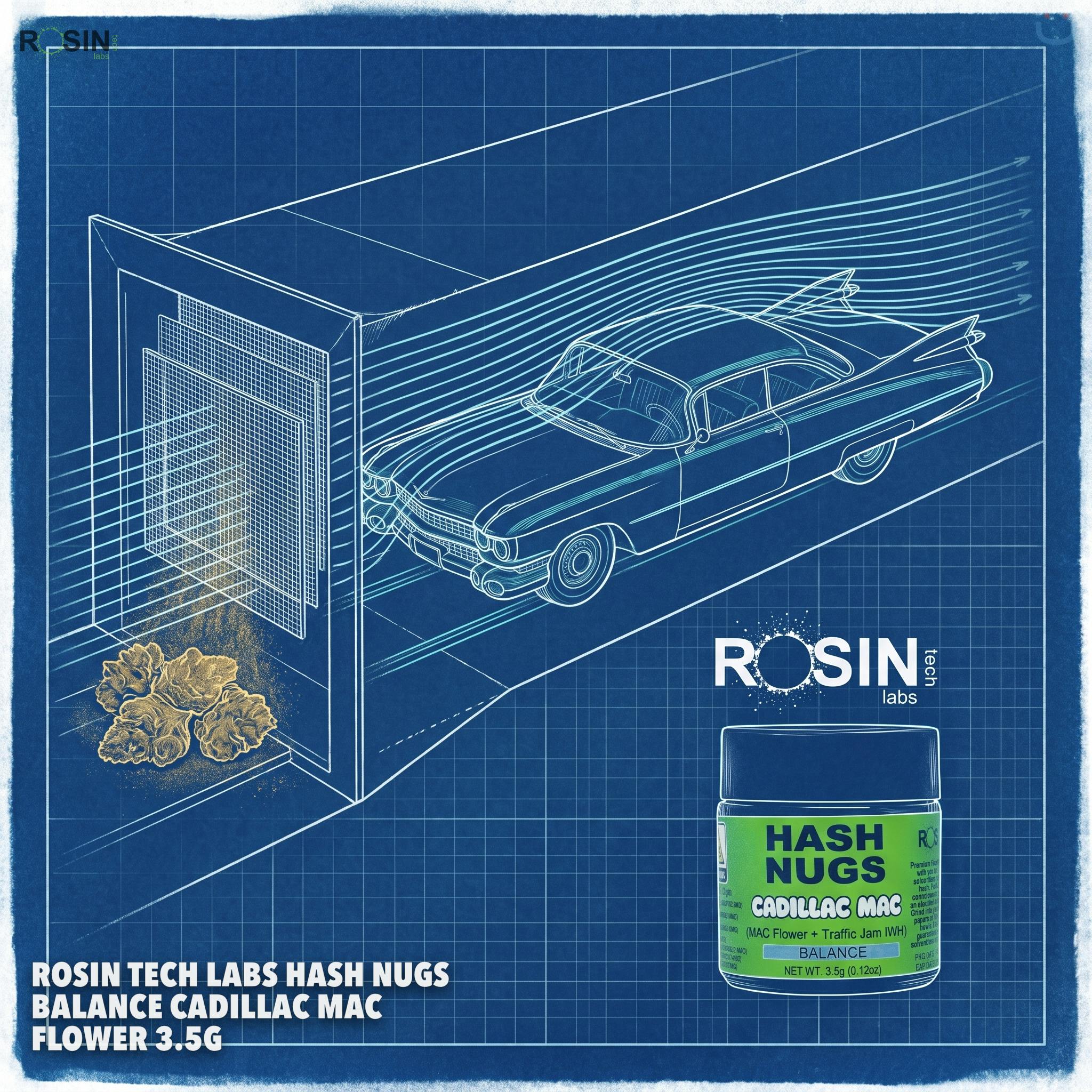 ROSIN TECH LABS Hash Nugs Balance Cadillac Mac Flower 3.5G