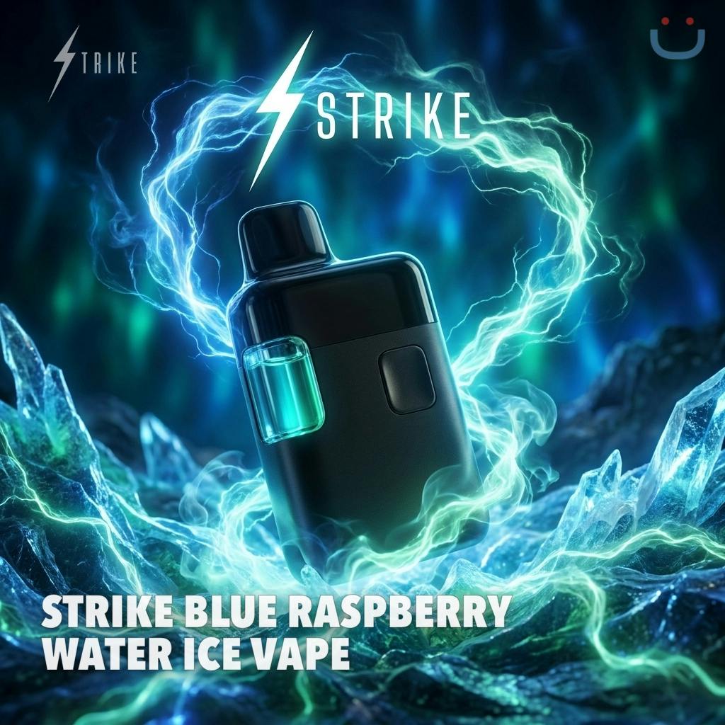 Strike Blue Raspberry Water Ice AIO Vape 1G