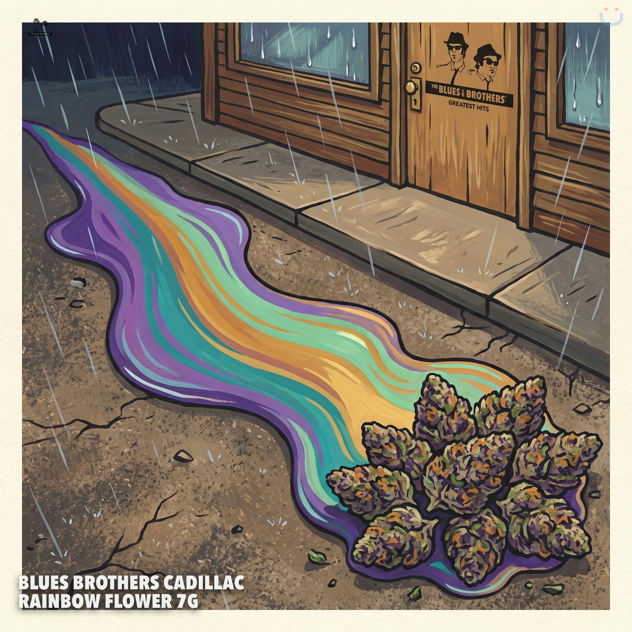 Blues Brothers Cadillac Rainbow Flower 7G