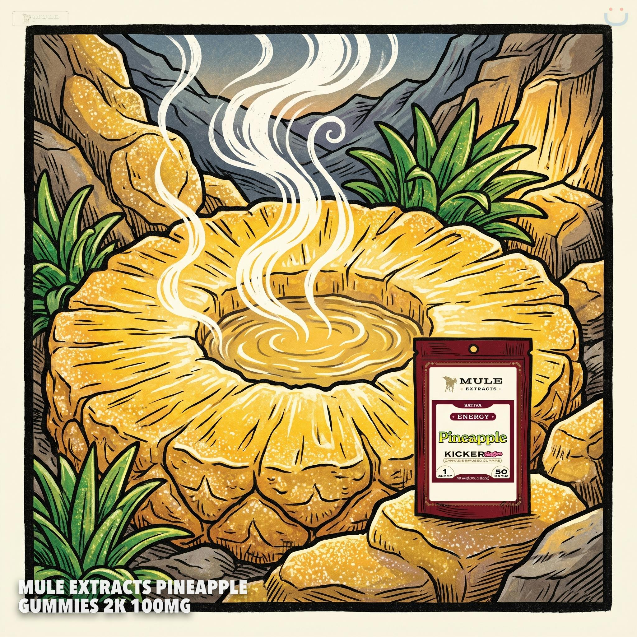 Mule Extracts Pineapple Gummies 2k 100mg