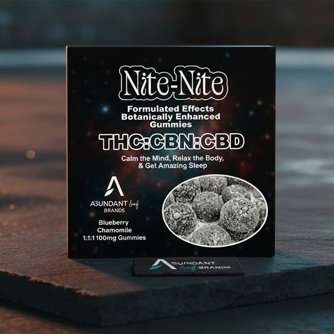 Abundant Leaf Brands Nite-Nite Blueberry Chamomile Gummies