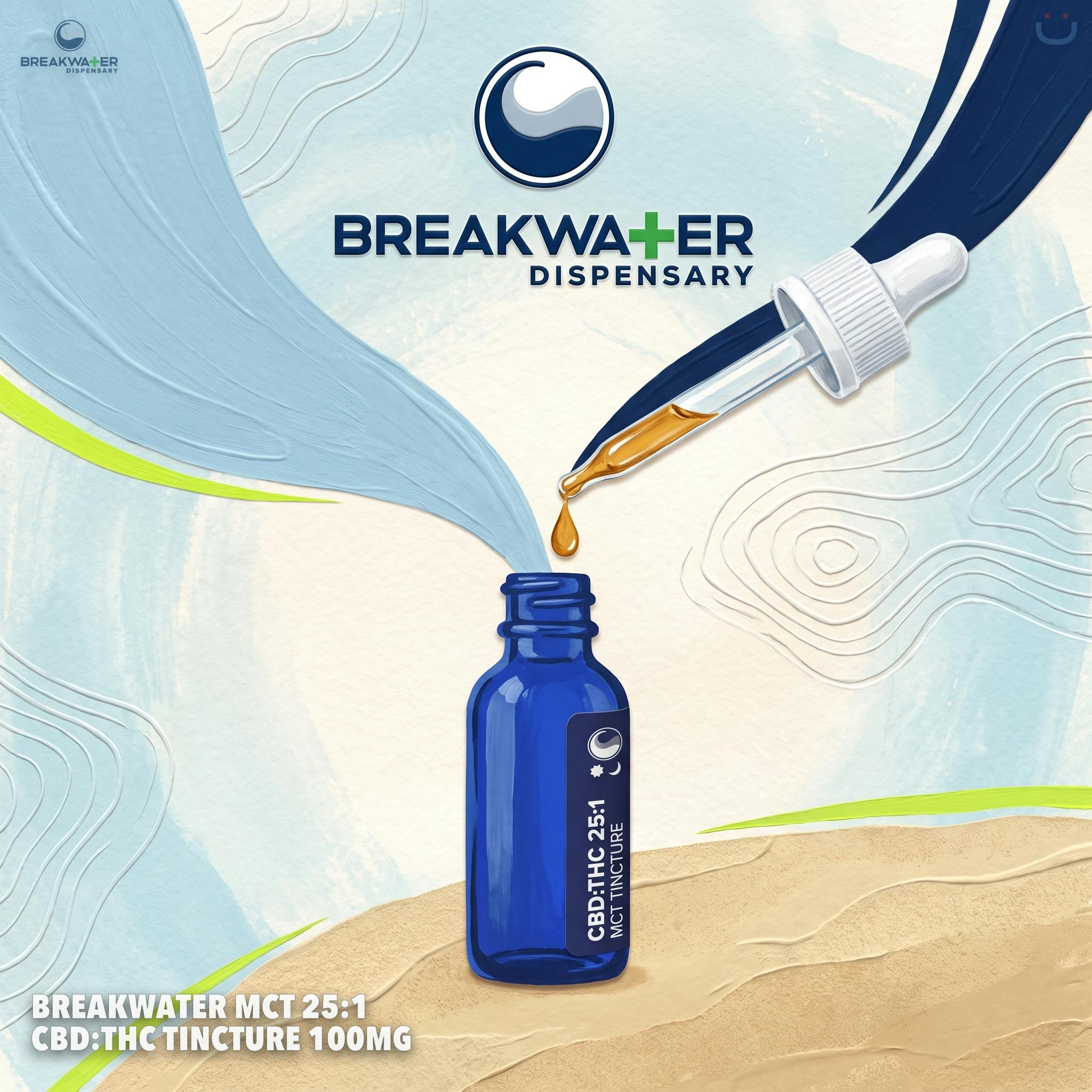 Breakwater MCT 25:1 CBD:THC Tincture 100mg