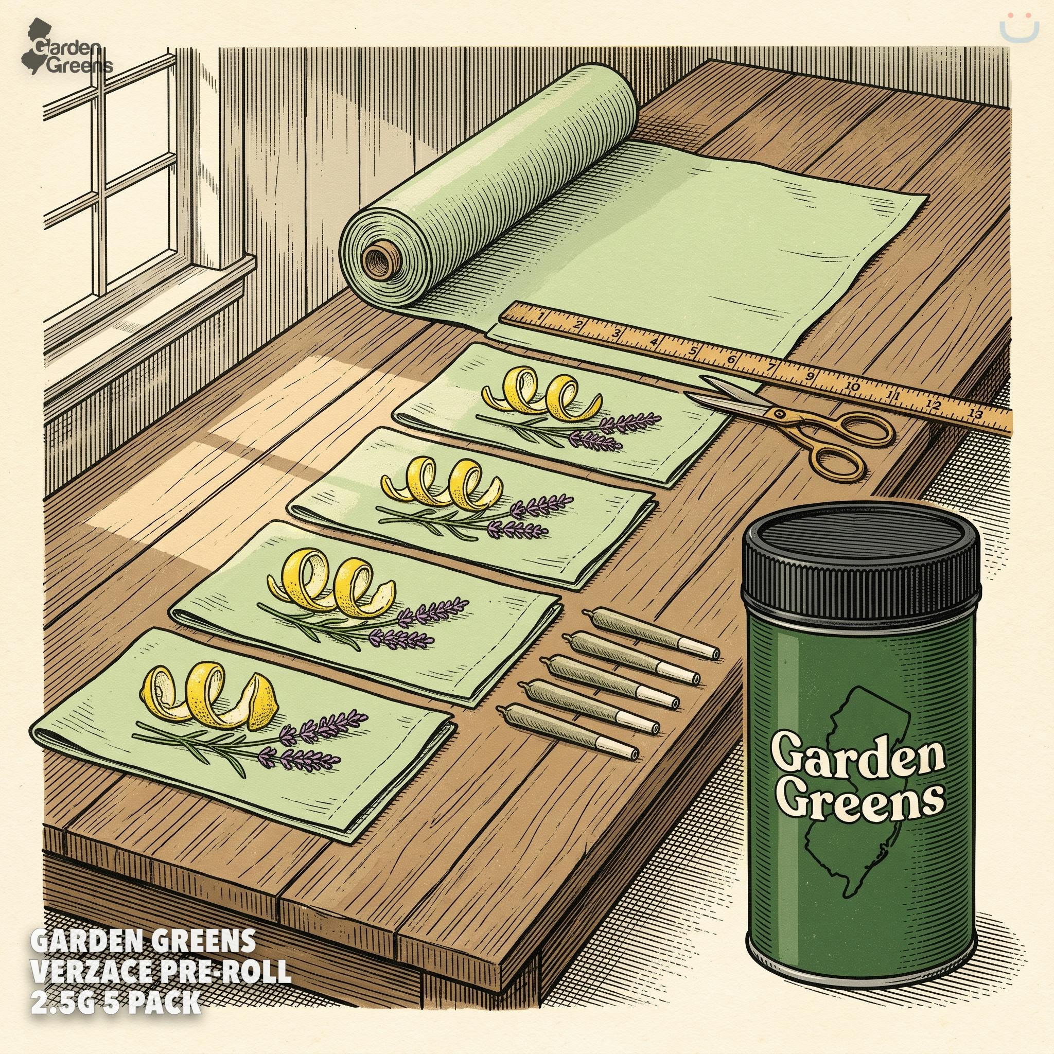Garden Greens VerZace Pre-roll 2.5G 5 Pack