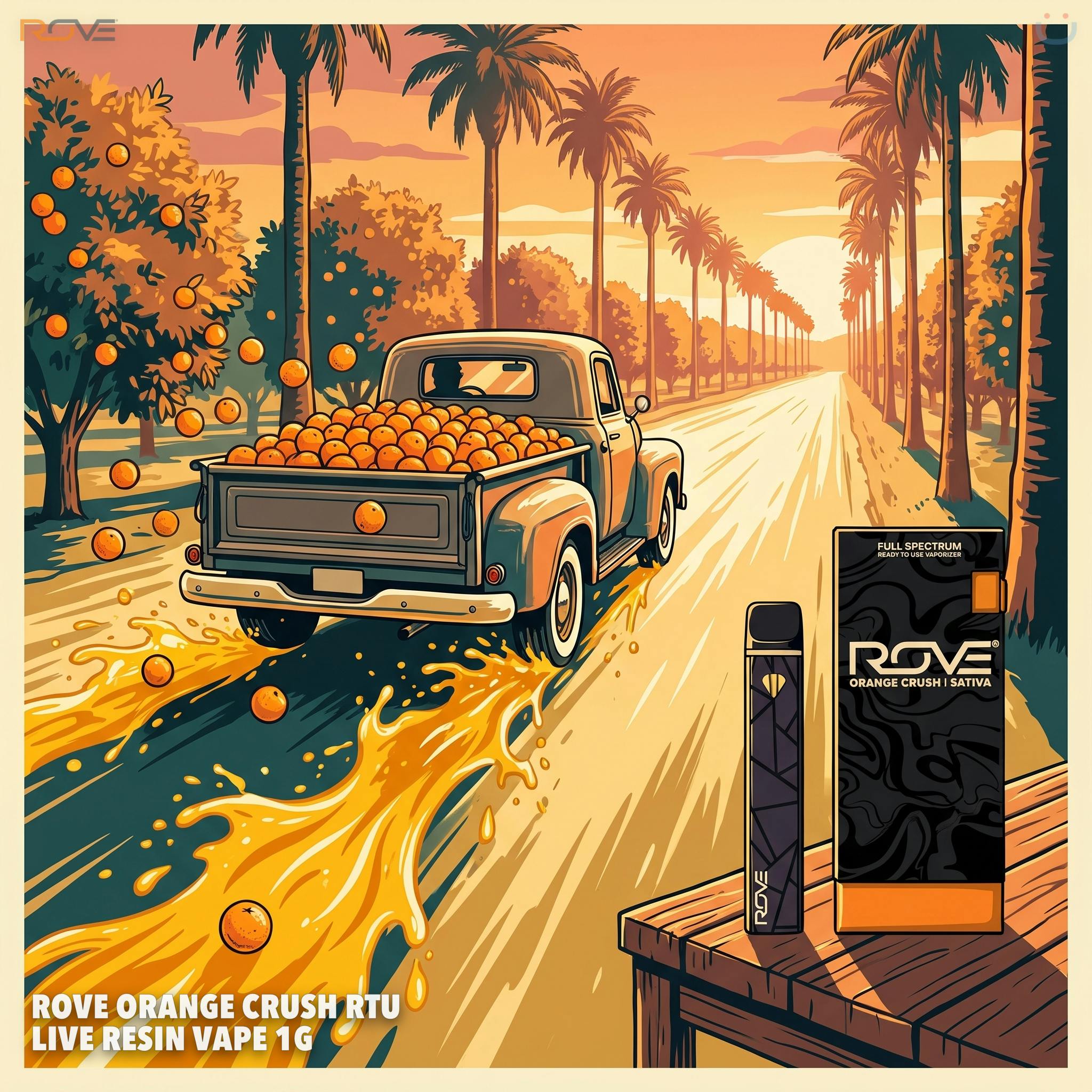 Rove Orange Crush RTU Live Resin Vape 1G