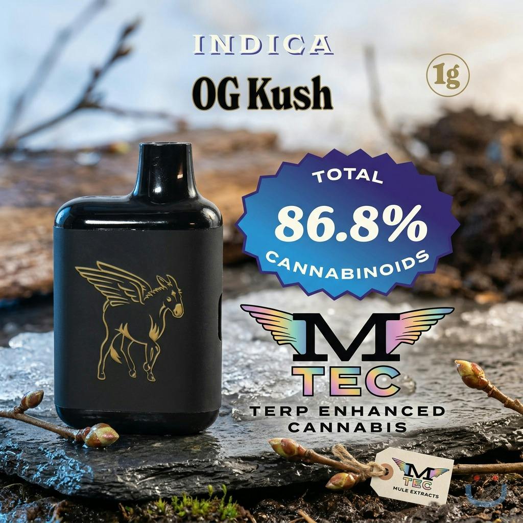 Mule Extracts Dank Tank OG Kush Disposable Vape 2G
