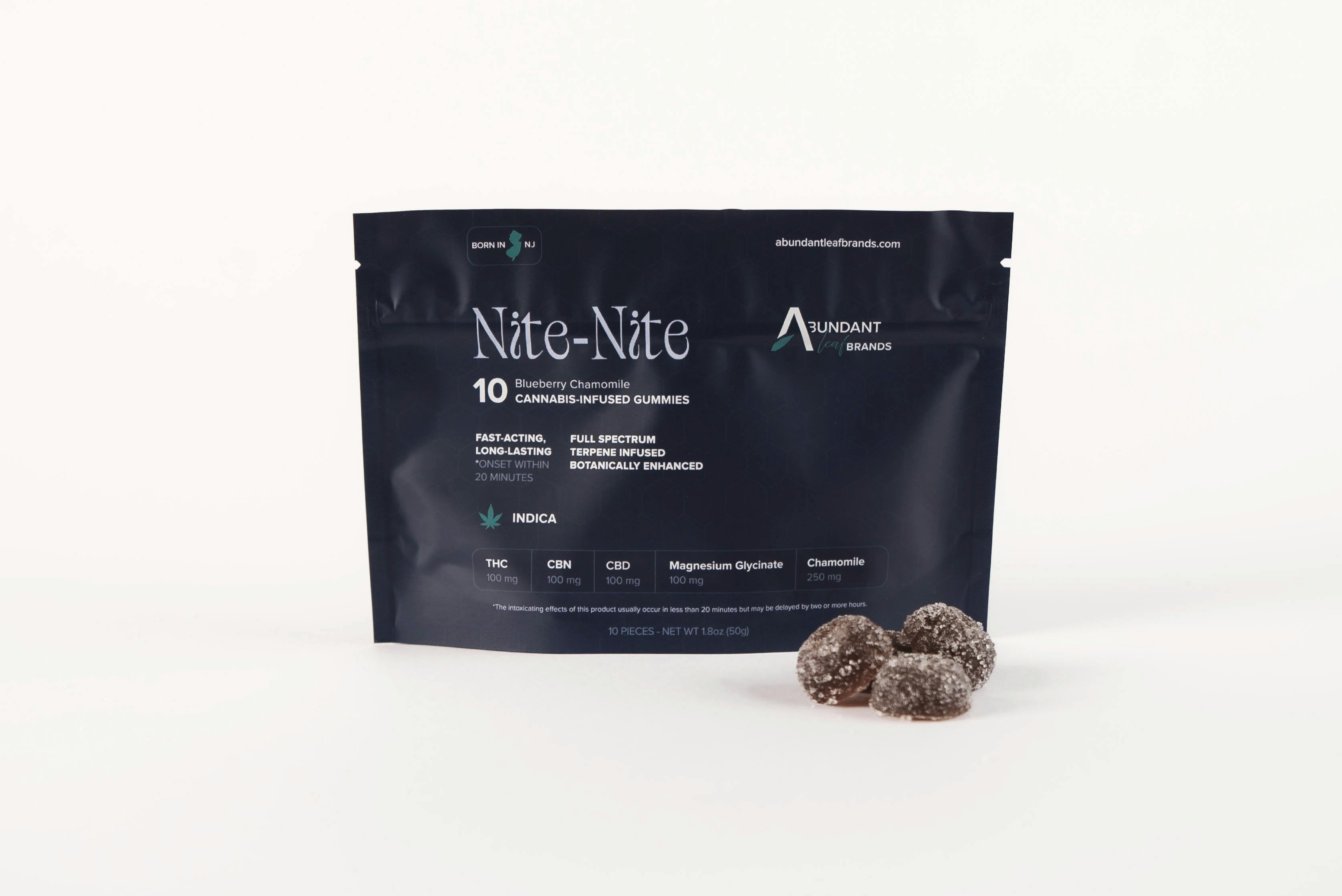 Abundant Leaf Brands Nite-Nite Blueberry Chamomile Gummies