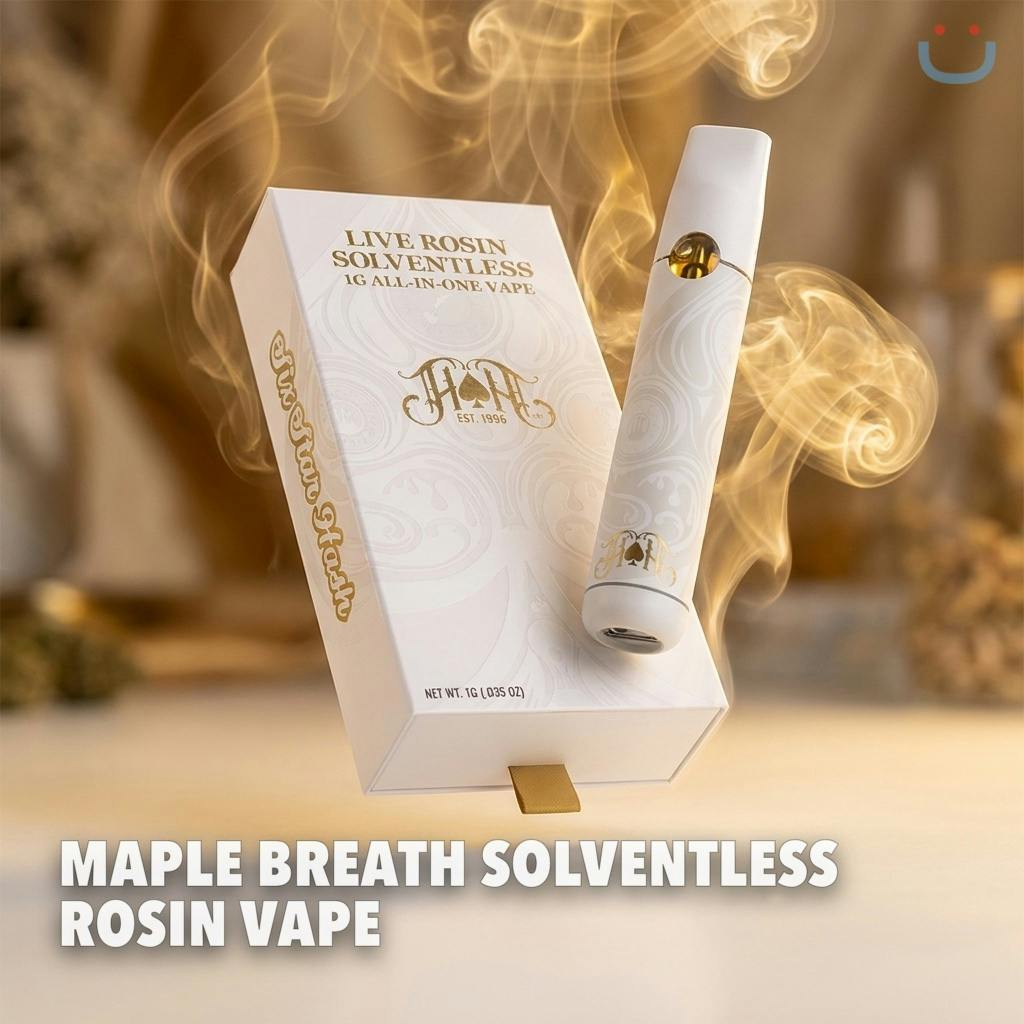 Heavy Hitters Maple Breath Solventless Rosin All In One Vape 1G