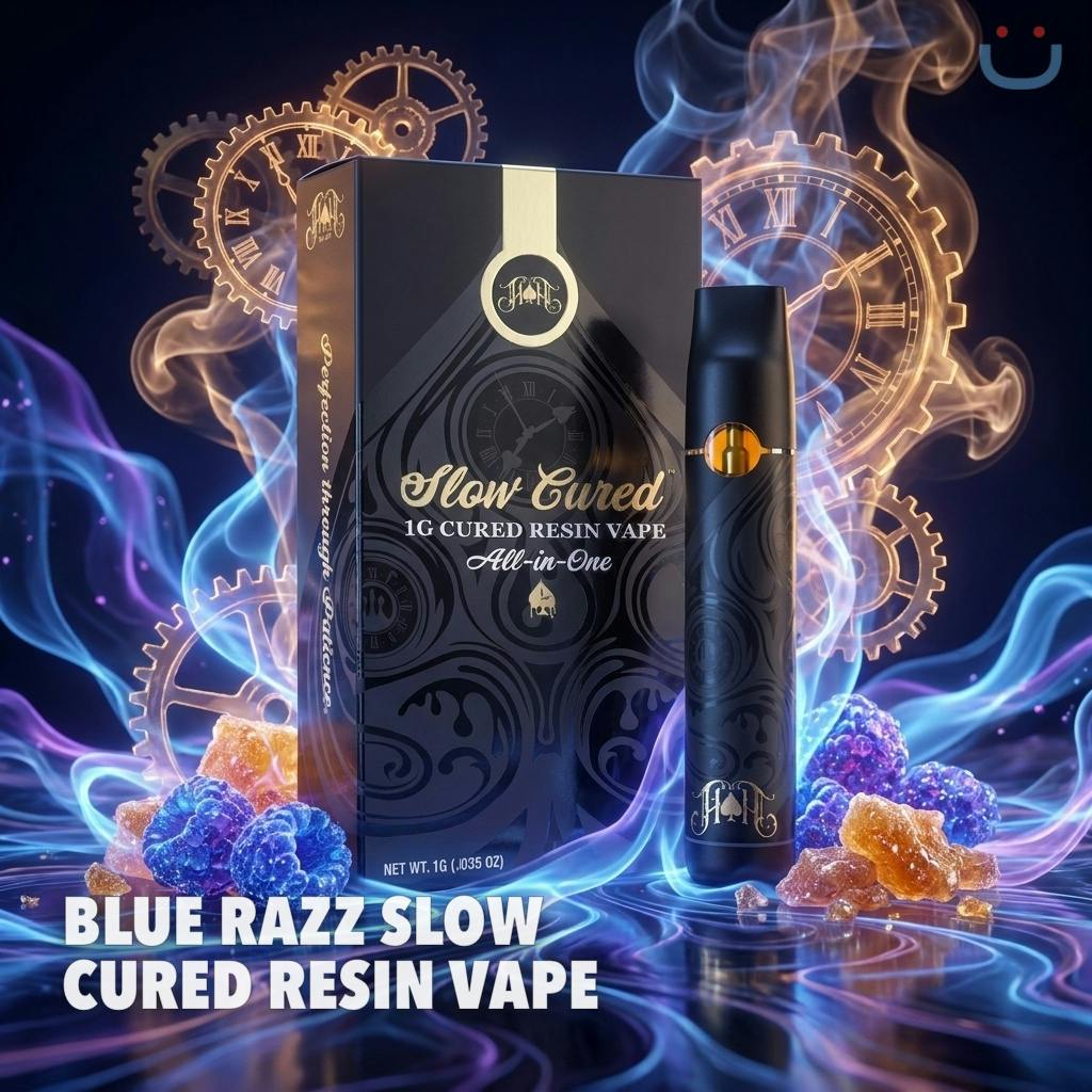 Heavy Hitters Blue Razz Slow Cured Resin All In One Vape 1G