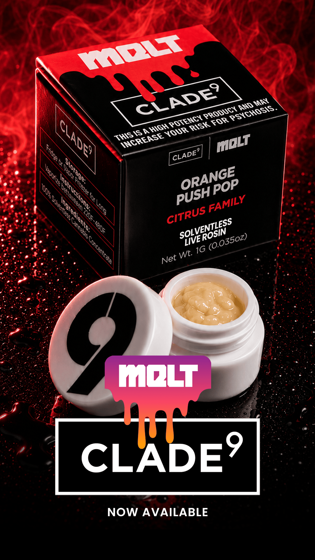 Melt Orange Push Pop Live Rosin Concentrate 1G