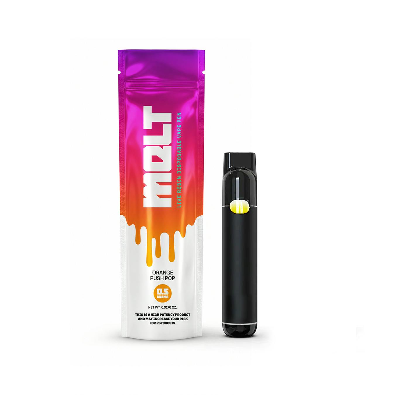 Melt Orange Push Pop Live Rosin Vape 0.5G