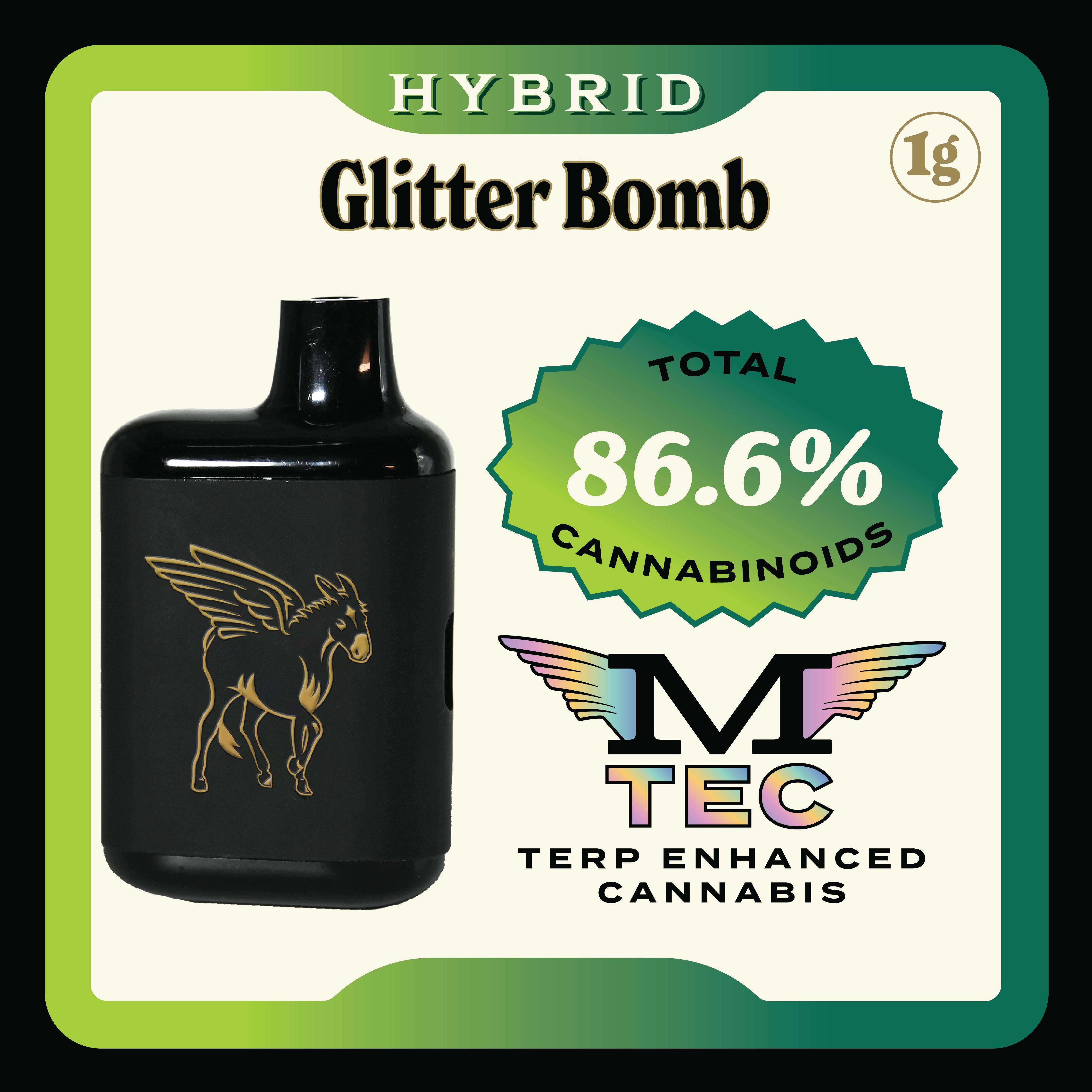 Mule Extracts Dank Tank Glitter Bomb Disposable Vape 1G