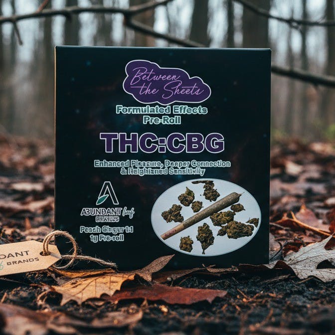 Abundant Leaf Brands Between The Sheets Peach Formulated Pre-roll 1G