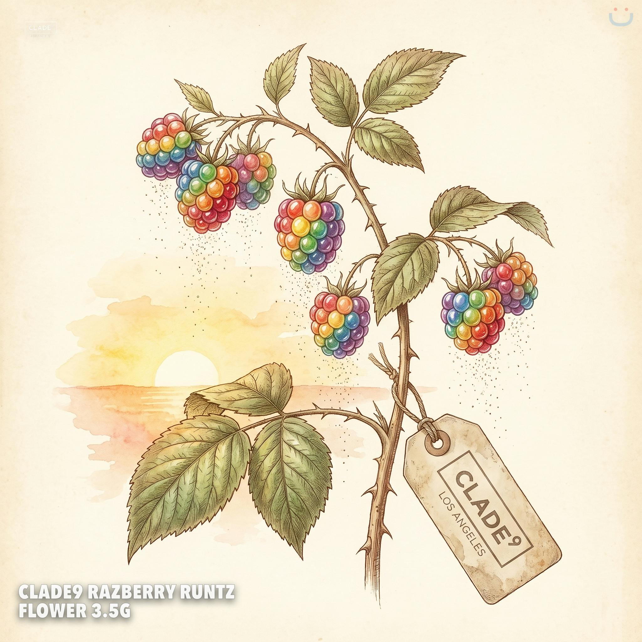 Clade9 Razberry Runtz Flower 3.5G