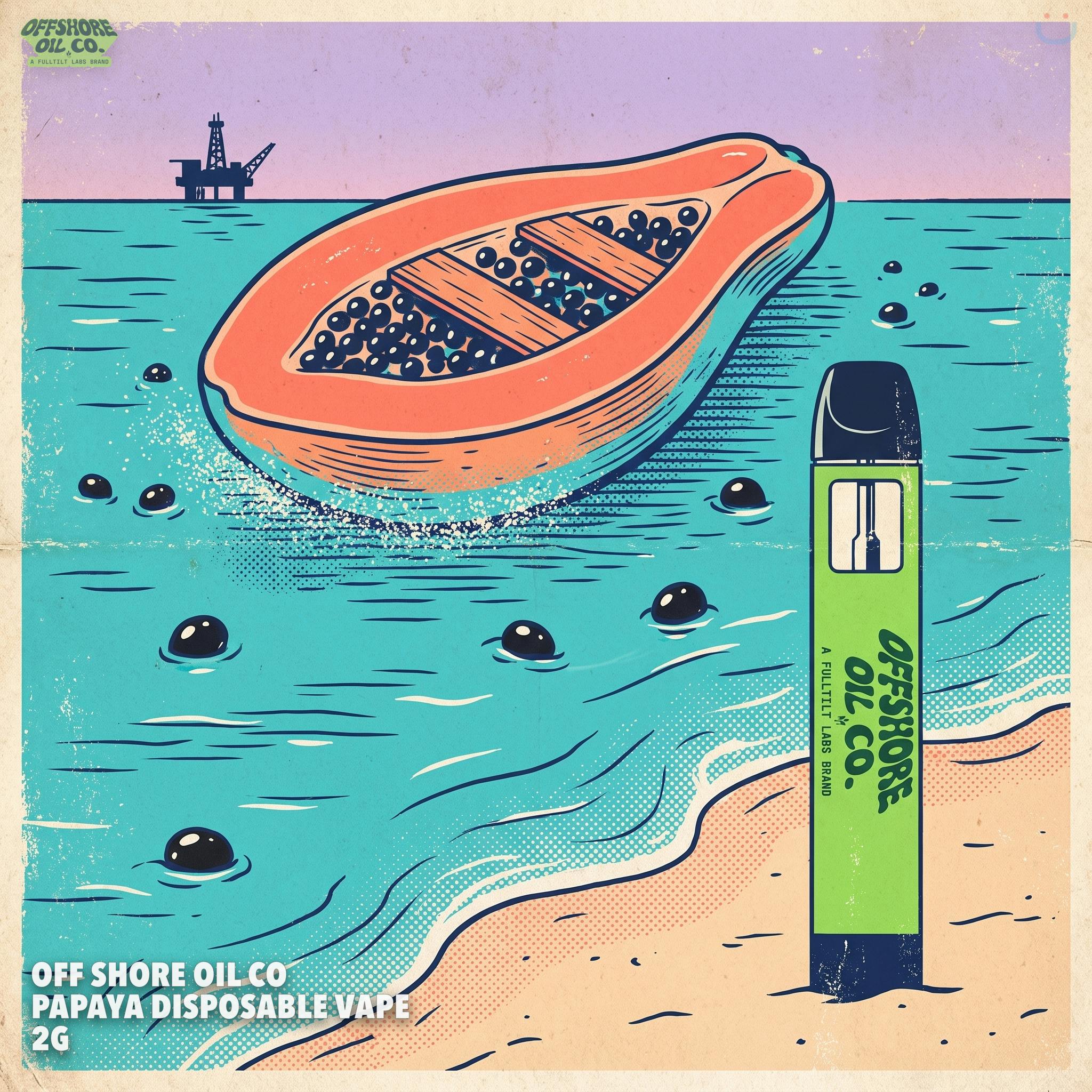 Off Shore OIl Co Papaya Disposable Vape 2G