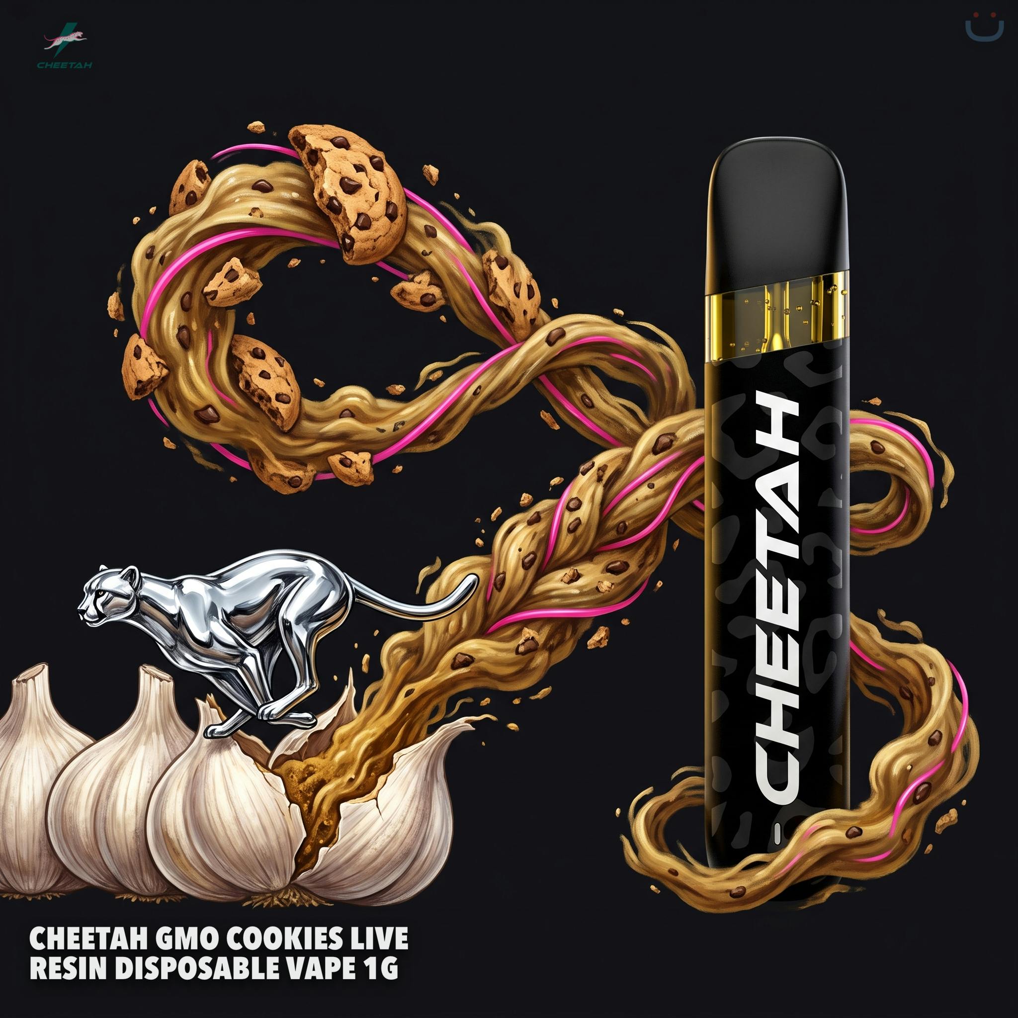 Cheetah GMO Cookies Live Resin Disposable Vape 1G