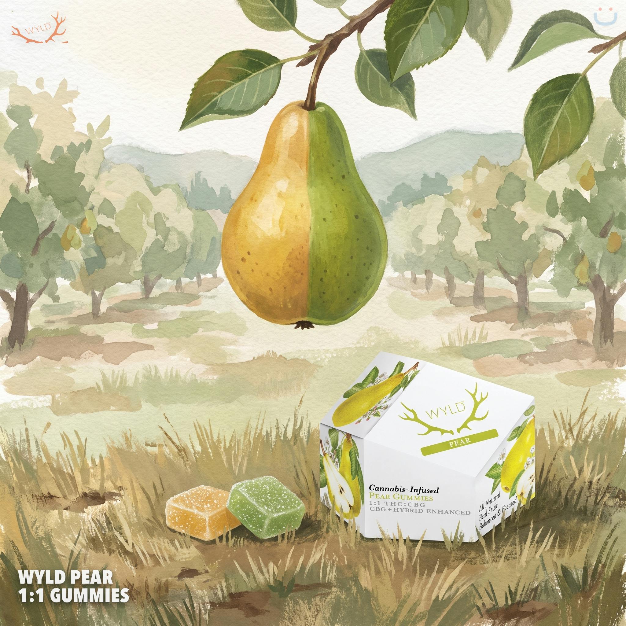 WYLD Pear 1:1 Gummies