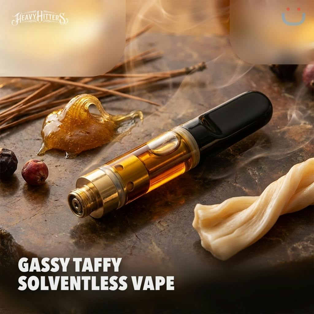 Heavy Hitters Gassy Taffy Solventless Rosin All In One Vape 1G