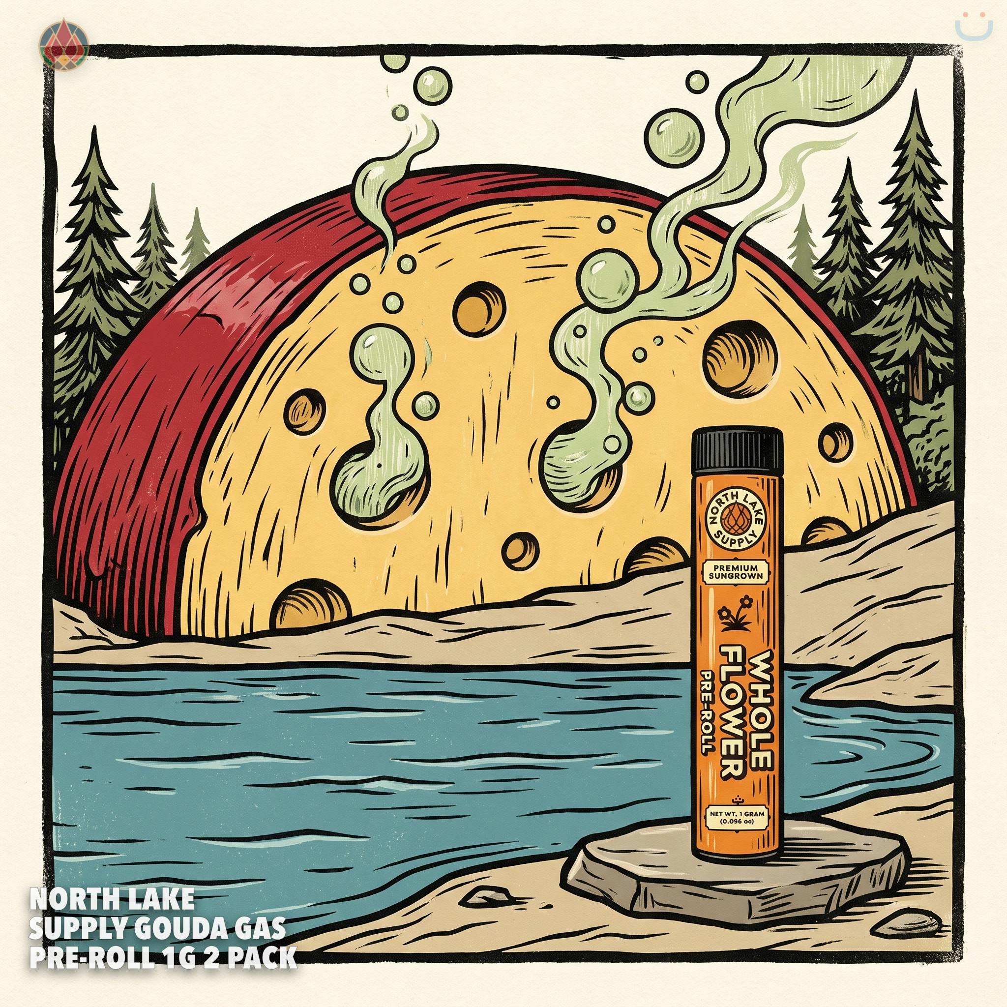 North Lake Supply Gouda Gas Pre-roll 1G 2 Pack