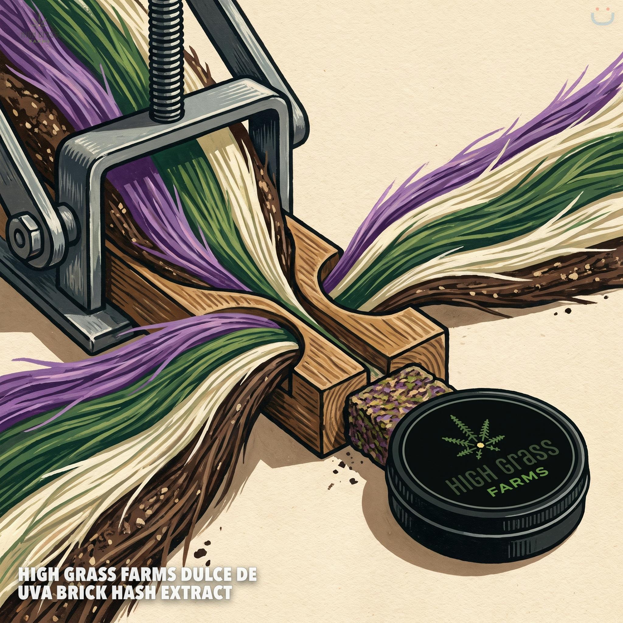 High Grass Farms Dulce De Uva Brick Hash Extract