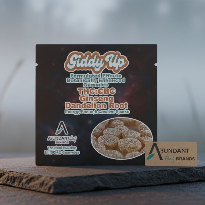 Abundant Leaf Brands Giddy Up Tropical Sunrise Gummies