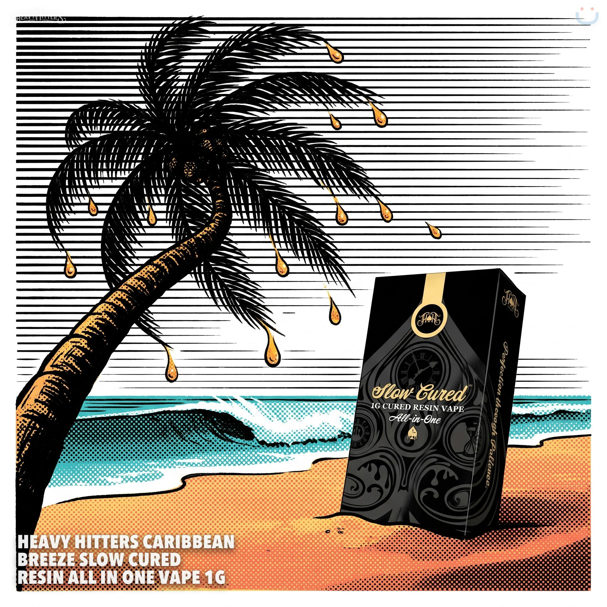 Heavy Hitters Caribbean Breeze Slow Cured Resin All In One Vape 1G