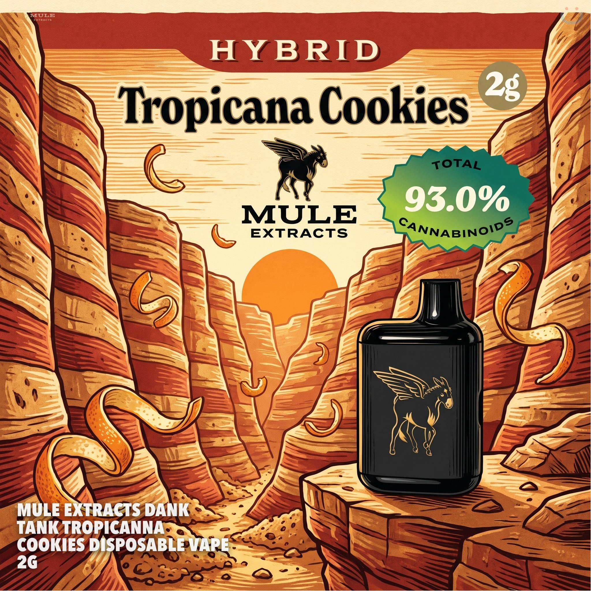 Mule Extracts Dank Tank Tropicanna Cookies Disposable Vape 2G