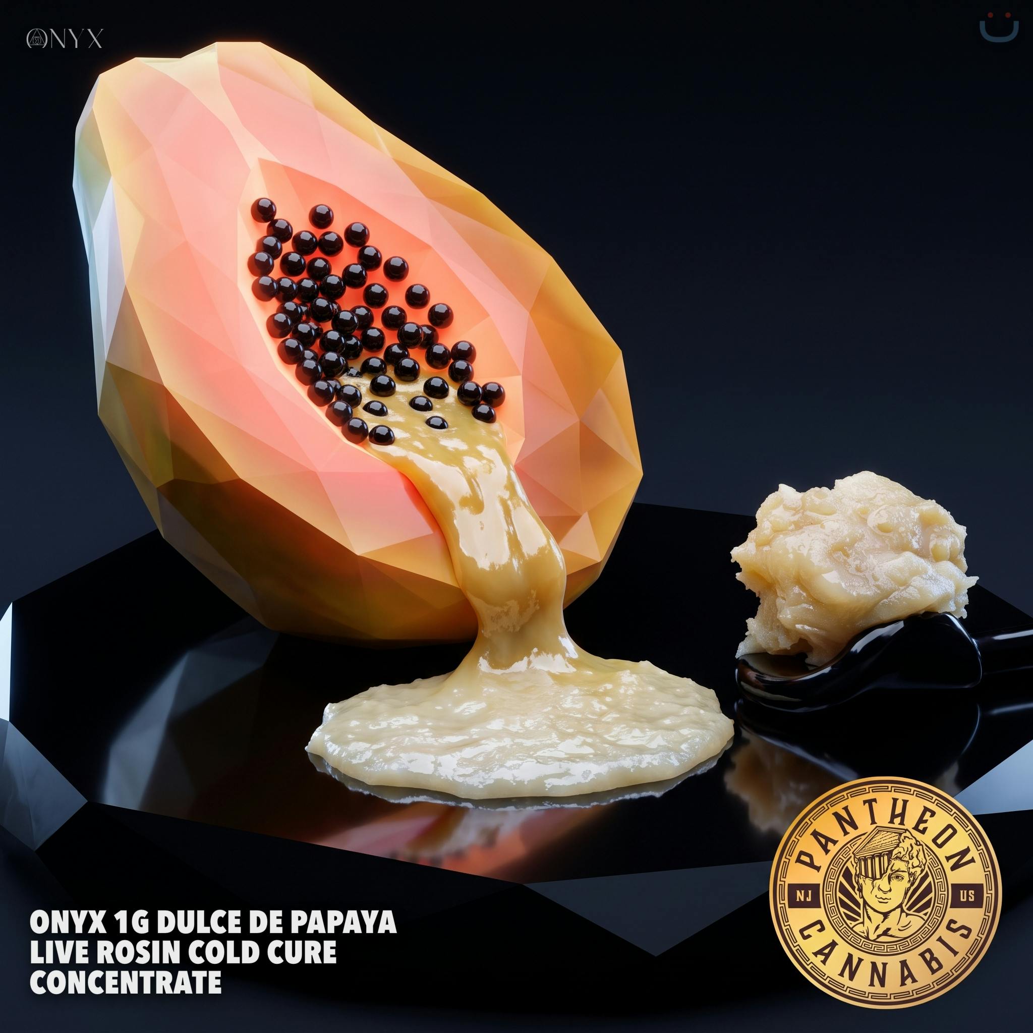 Onyx 1G Dulce De Papaya Live Rosin Cold Cure Concentrate