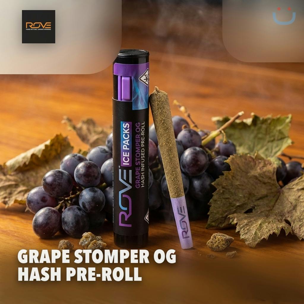 Rove Grape Stomper OG Hash Infused Pre-roll - 2.5 G - 5 Pack