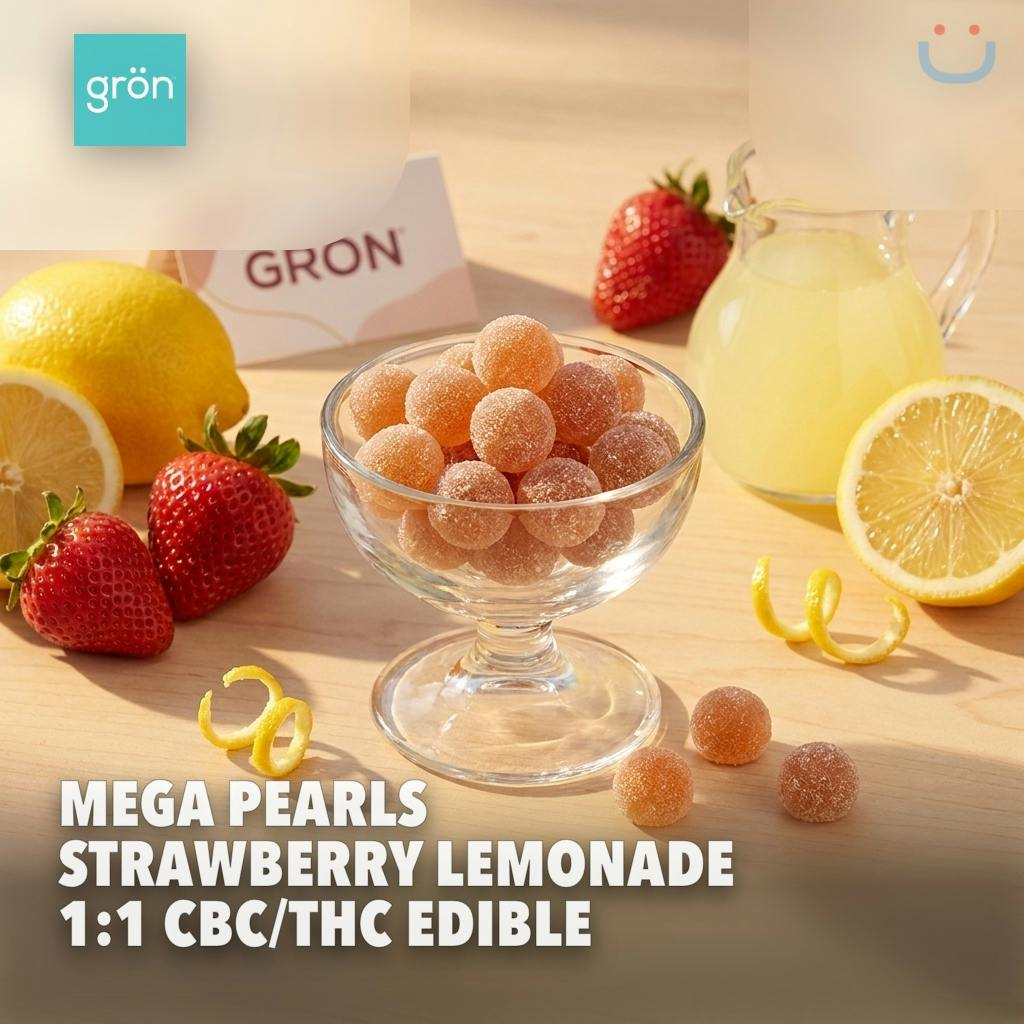 Mega Pearls Strawberry Lemonade 1:1 CBC/THC Edible