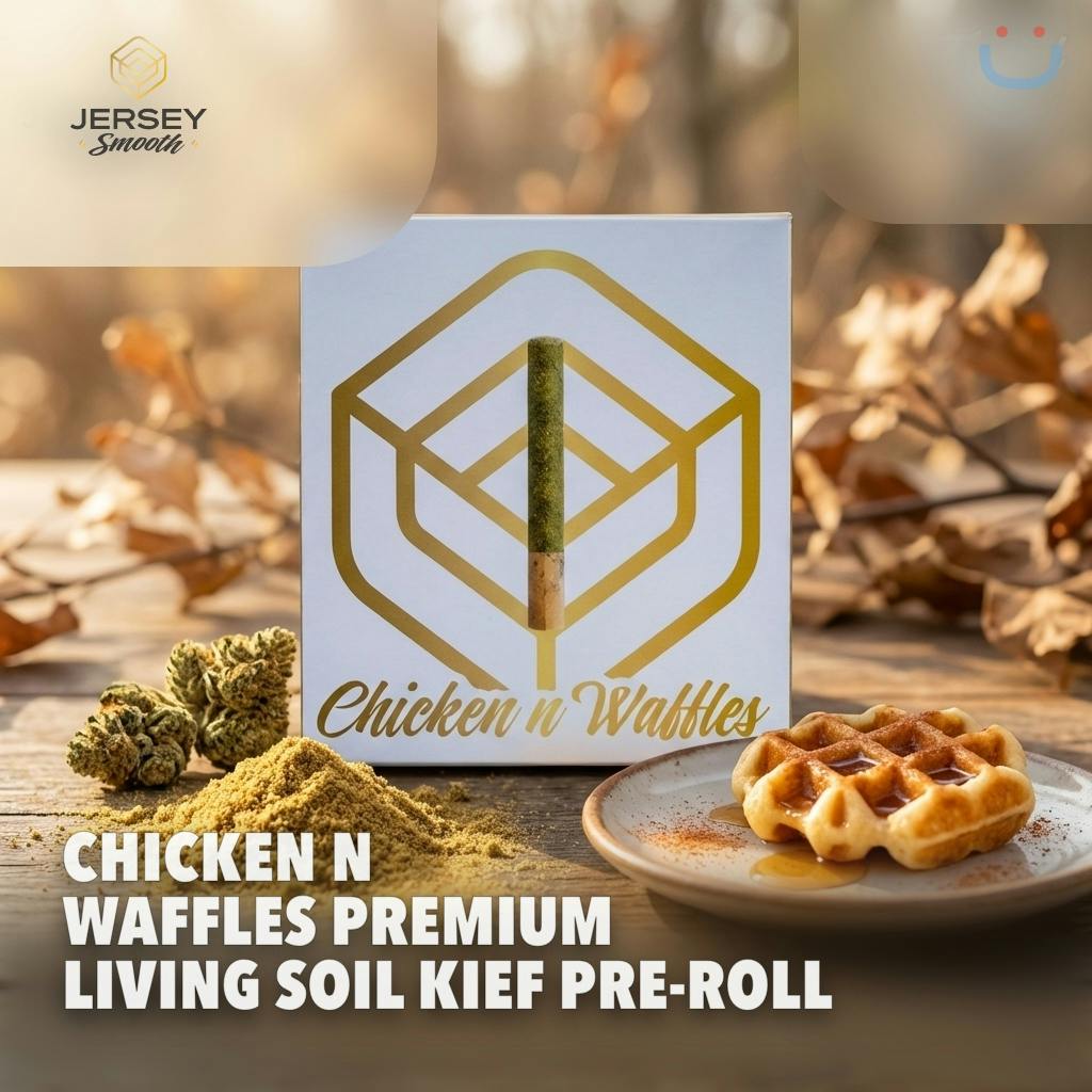 Jersey Smooth Chicken N Waffles Premium Living Soil Kief Infused Pre-roll 1G