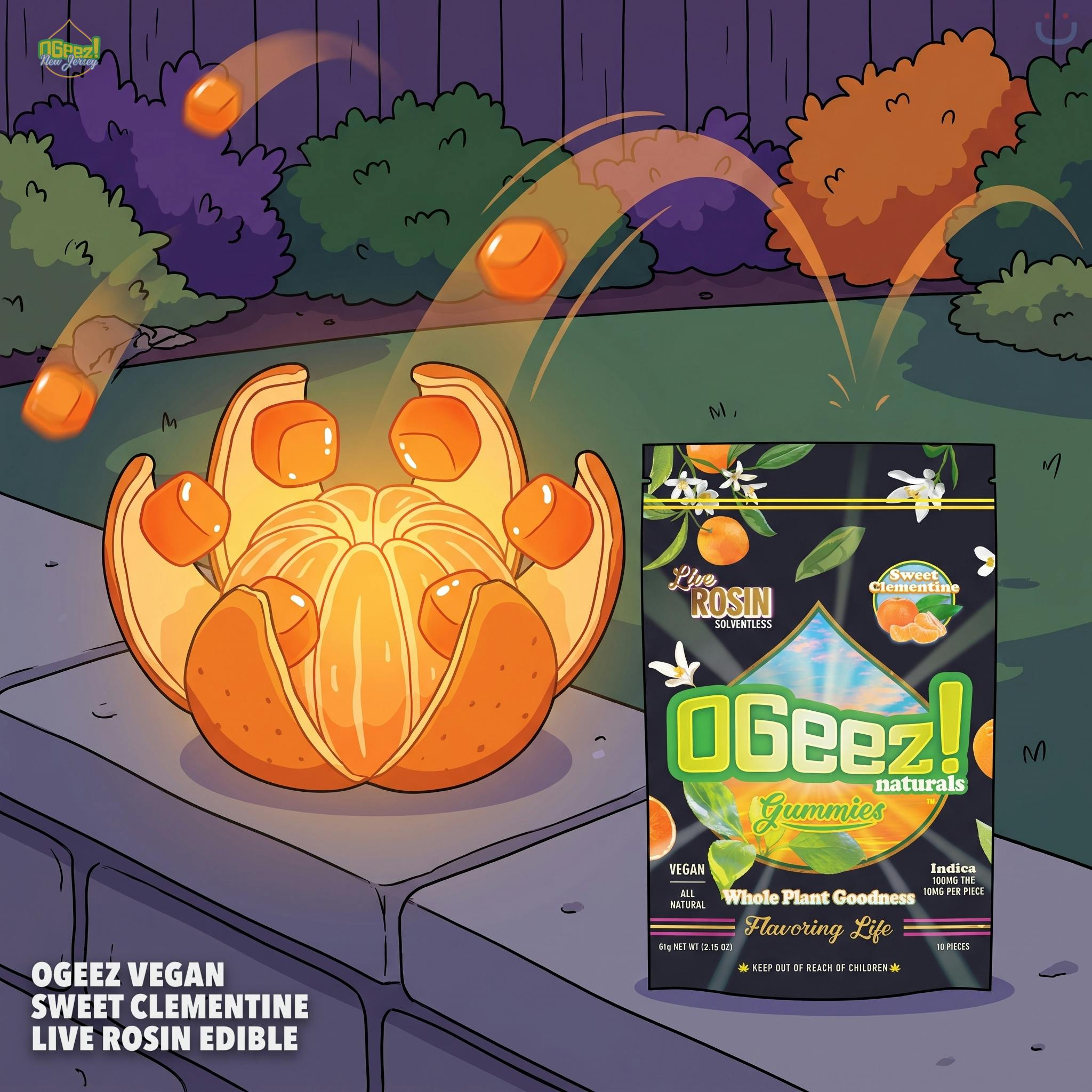 OGeez Vegan Sweet Clementine Live Rosin Edible
