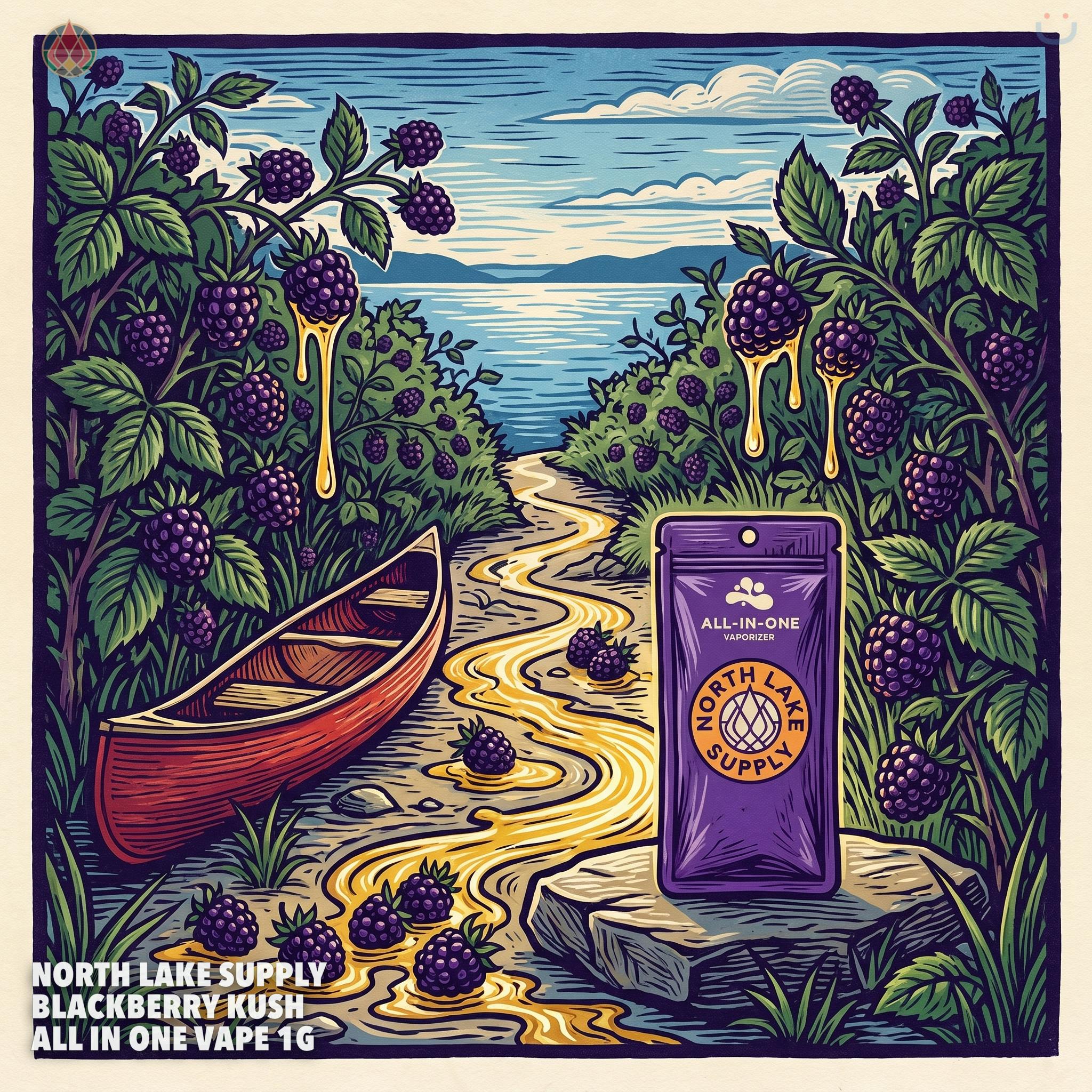 North Lake Supply Blackberry Kush All In One Vape 1G
