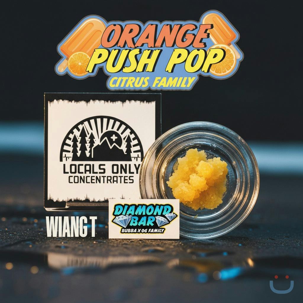Locals Only Orange Push Pop Wet Diamonds Concentrate 1G