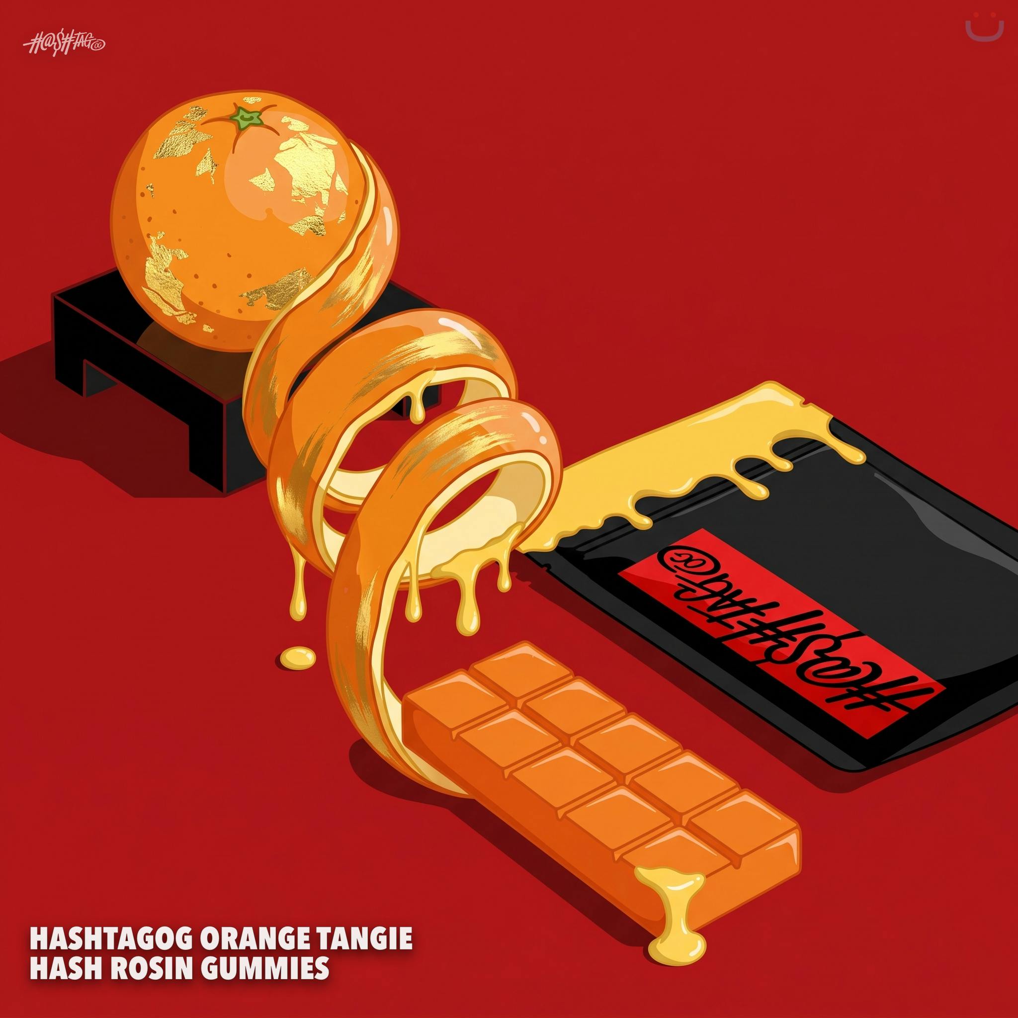 HashTagOG Orange Tangie Hash Rosin Gummies