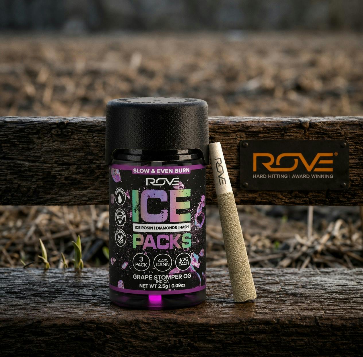 ROVE GRAPE STOMPER TRIPLE INFUSED PRE-ROLLS 5PK 3G
