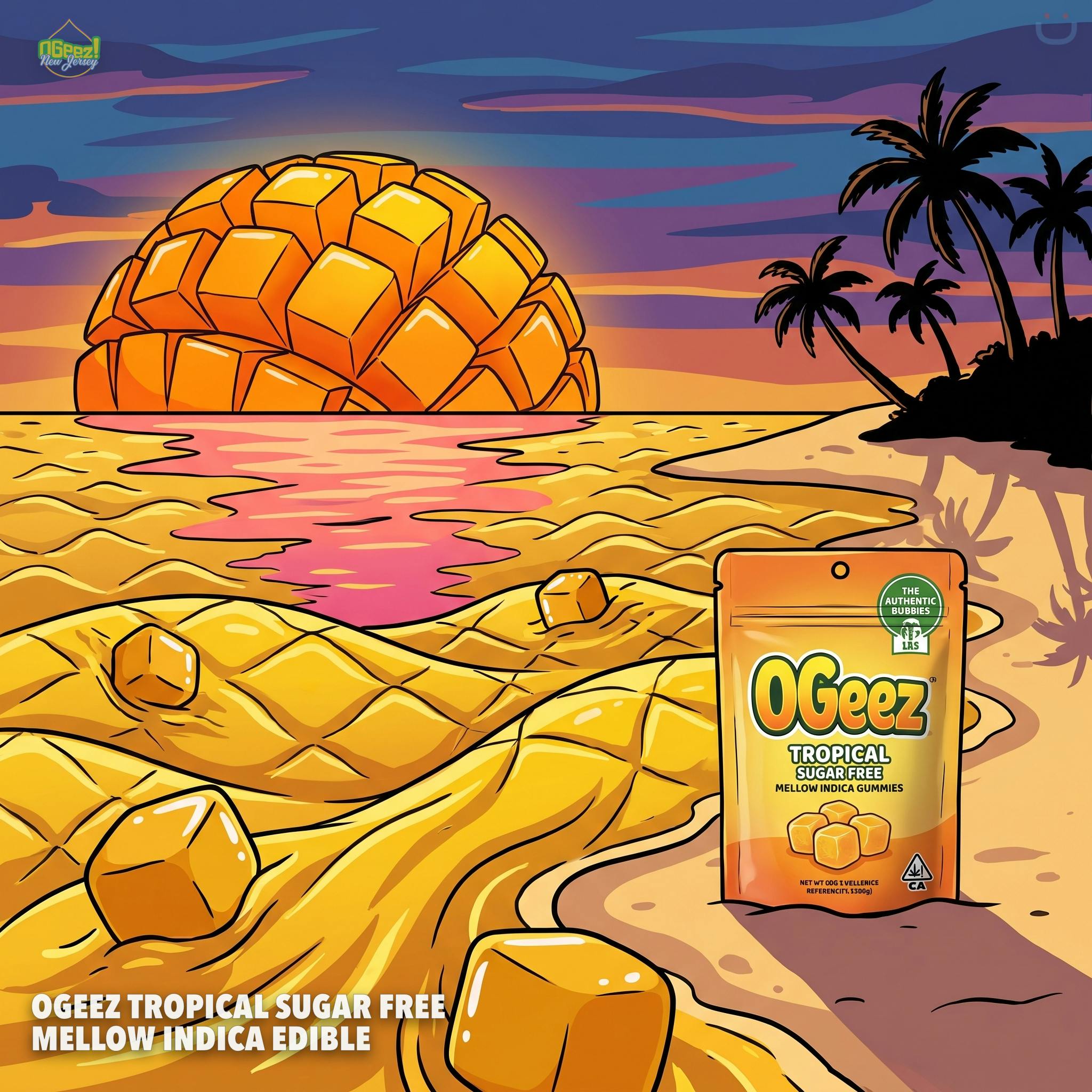OGeez Tropical Sugar Free Mellow Indica Edible