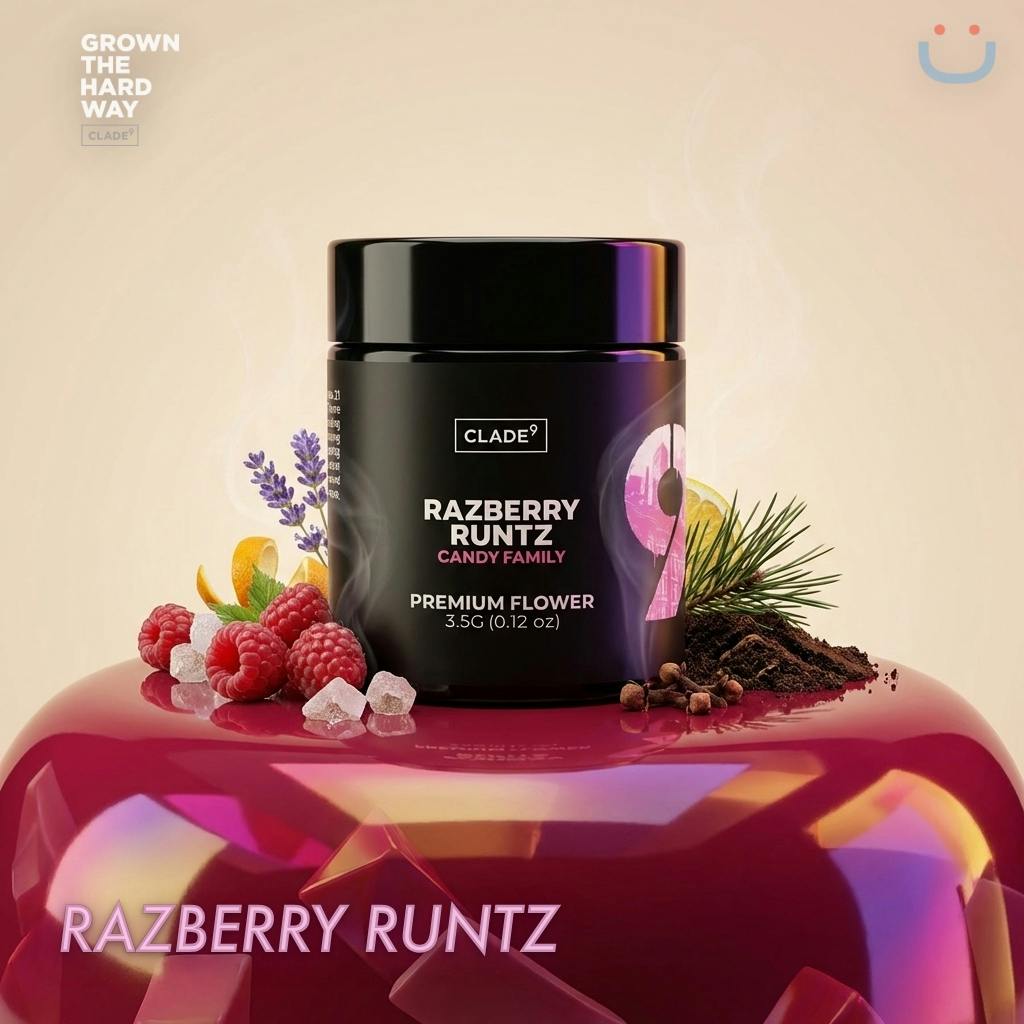 Clade9 Razberry Runtz Flower 3.5G