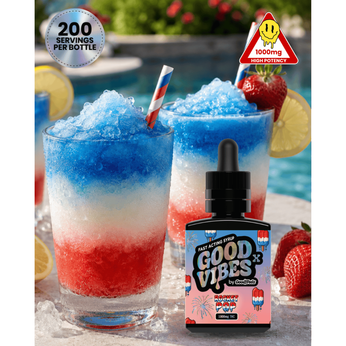 Rocket Pop (H) 1000mg FAST Acting Syrup- Good Vibes