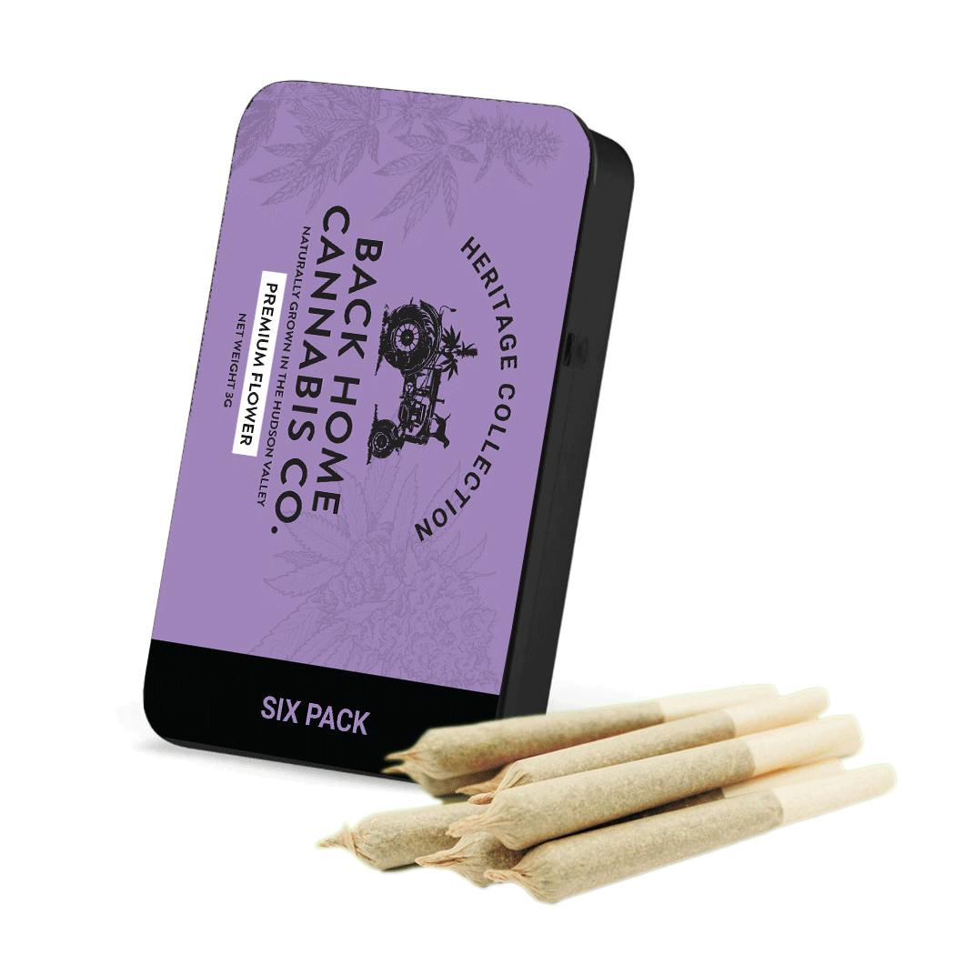 Back Home | Northern Lights | 6 pack Prerolls | Indica | 3g
