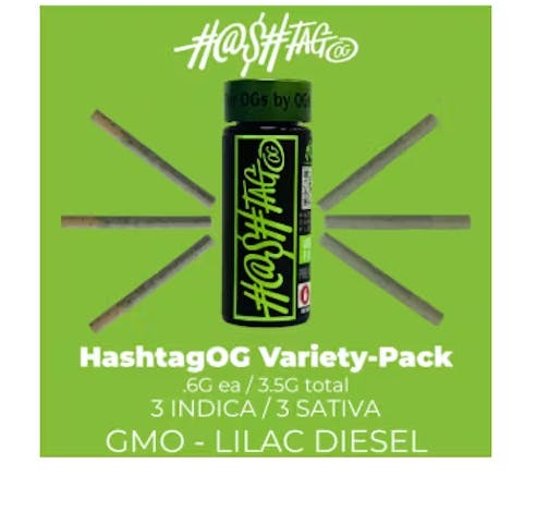 LILLAC DIESEL (Sativa) AND GMO (Indica) | PRE-ROLLS - 3.5 G - 6 Pack