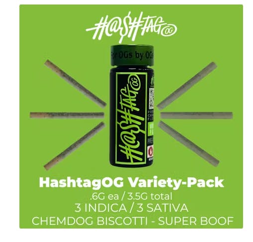 SUPER BOOF (Sativa) AND CHEMDOG BISCOTTI (Indica) | - 3.5 G - 6 Pack