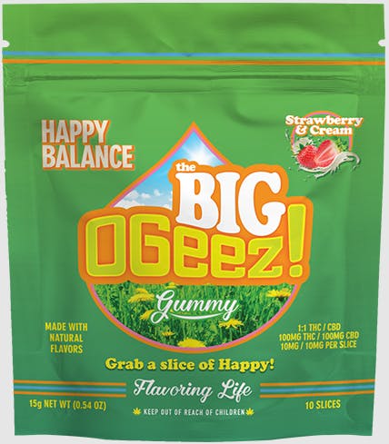BIG Happy Balance Strawberry & Cream 1:1 | OGeez! | 10pk
