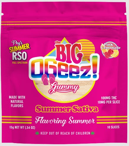 BIG Peg'S Summer Pink Lemonade RSO | OGeez! | 10pk - 100 Mg