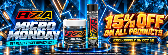 BOMBZ AWAY (BZA)-15% OFF MICRO MONDAY