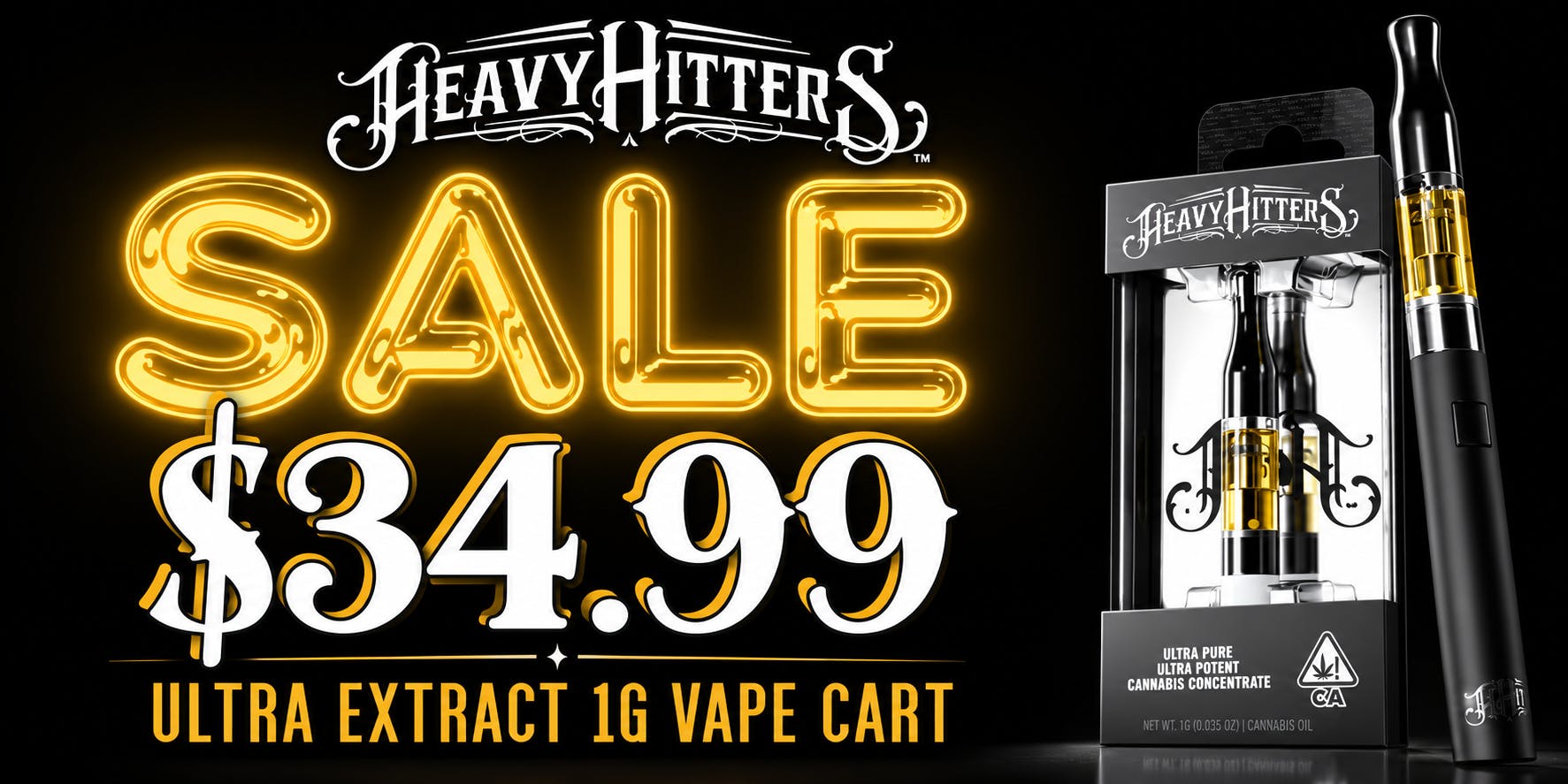 $34.99 Heavy Hitters Vape Carts