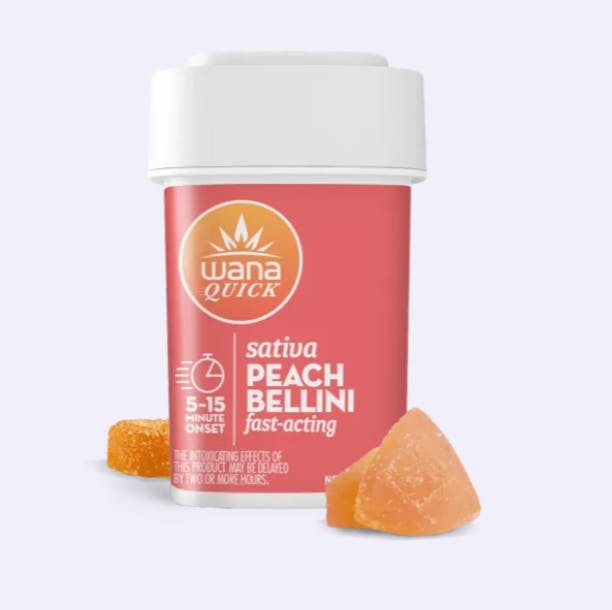 PEACH BELLINI | FAST ACTING | 10 PACK - 100mg | Edibles | WANA